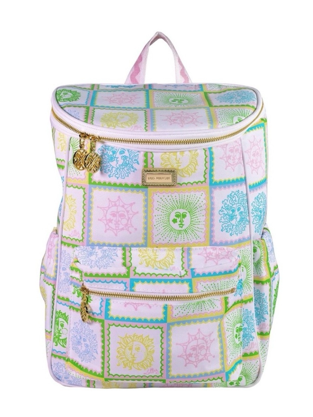 Lilly Pulitzer Pastel Sun-Print Backpack COOLER - Pink, Green, Blue
